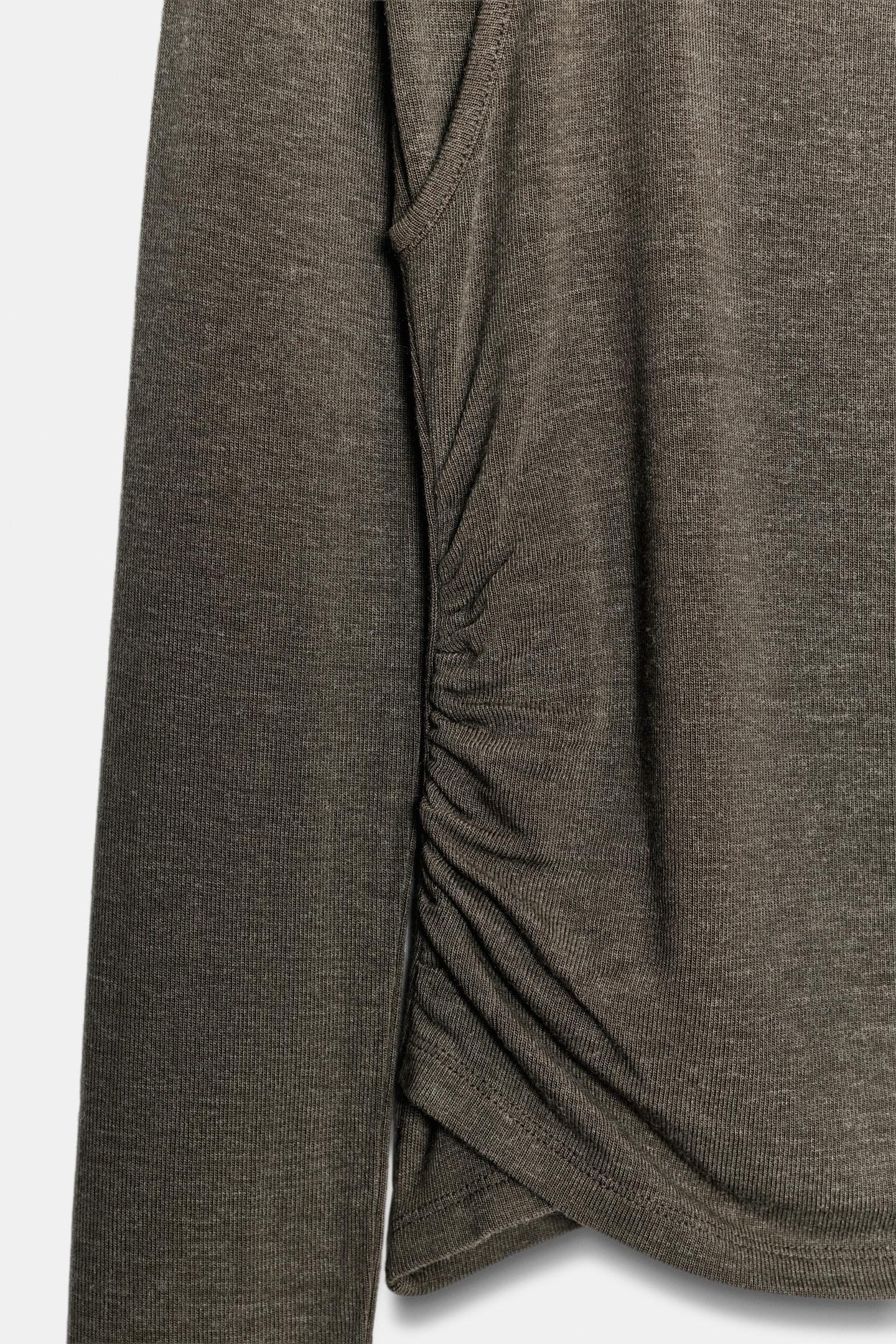 Женский топ Zara Double Halter, цвет: Хаки — фото 8