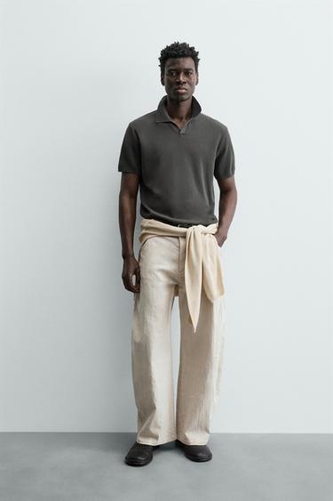 TEXTURED KNIT JUMPER - khaki by Zara - Image 0