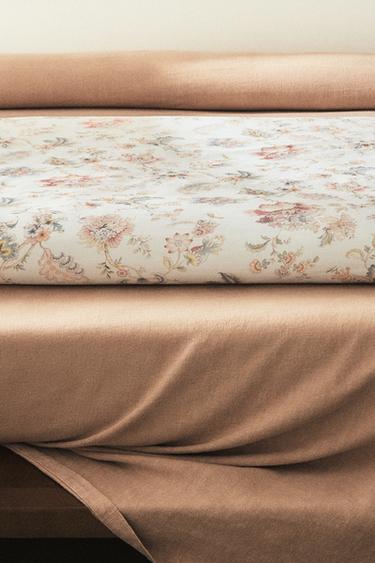 HOUSSE DE COUETTE SATIN IMPRIMÉ FLEUR - Écru de Zara - Image 5