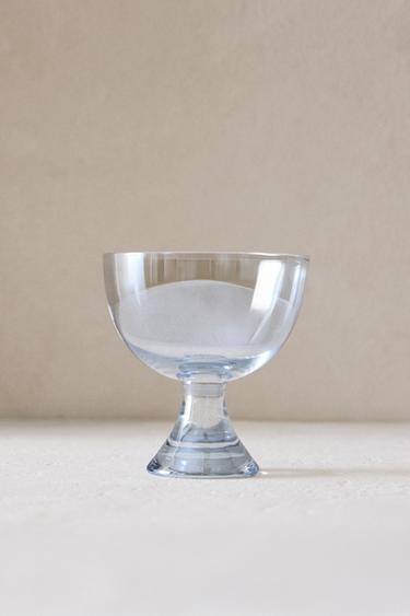 COLOURED GLASS ICE-CREAM CUP - Blue by Zara