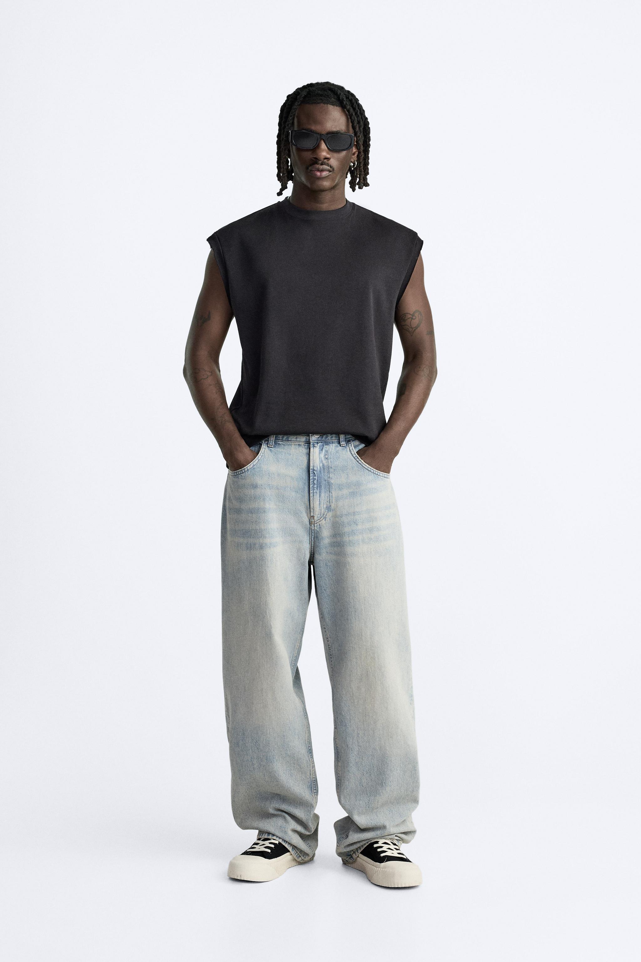 Low rise baggy jeans zara Clearance