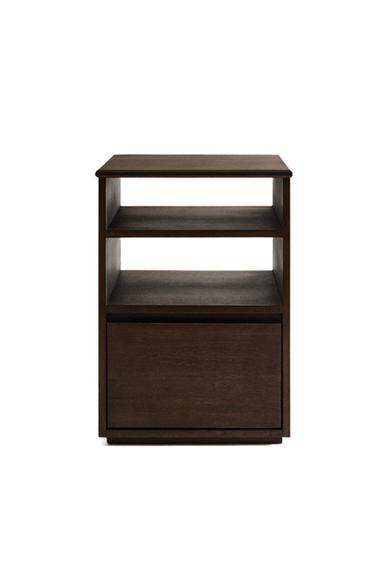 Zara WOODEN BEDSIDE TABLE - 深棕色