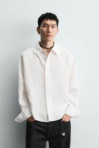 IRREGULAR STRIPE FLOWING SHIRT - striped by Zara
