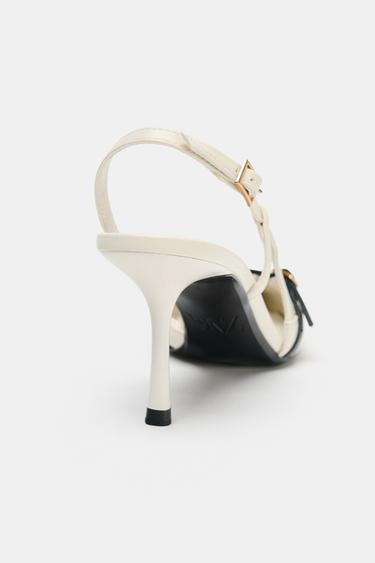 STRAPPY HEELED BUCKLED SHOES - white by Zara - Image 5