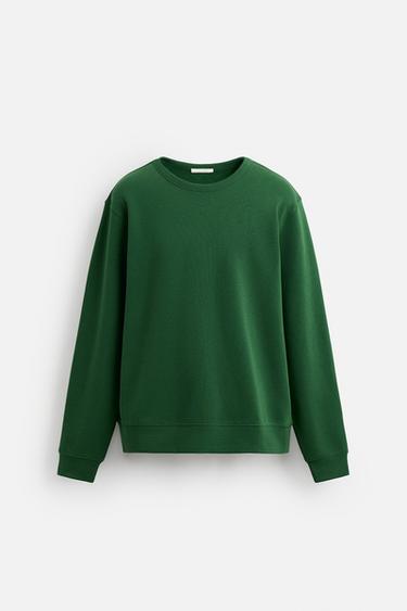 PAPRASTAS DŽEMPERIS „CREW NECK“ – Žalias – „Zara“