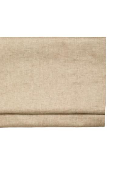 Zara TEXTURED SATEEN PRINT FLAT SHEET - Beige