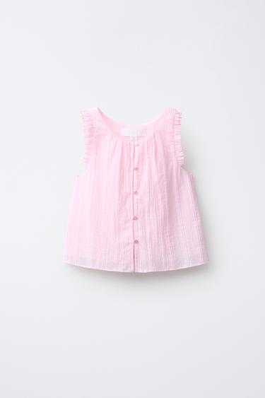 TEXTURED TOP - Pink by Zara - Image 0