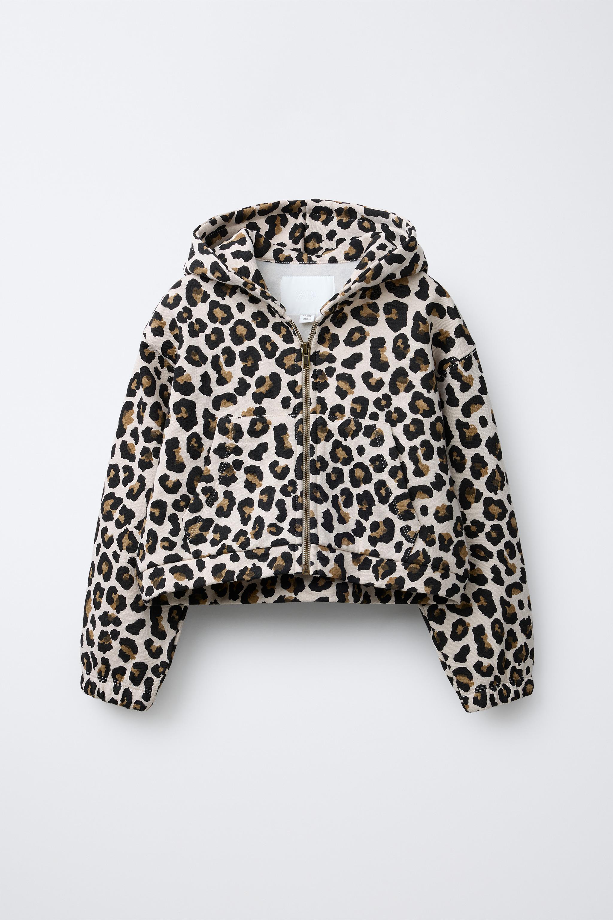 SWEAT À CAPUCHE ANIMAL PRINT