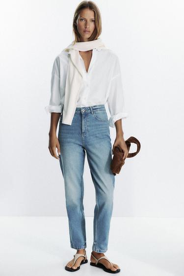 JEANS Z.01 MOM FIT COMFORT TIRO ALTO - Azul medio de Zara - Imagen 0