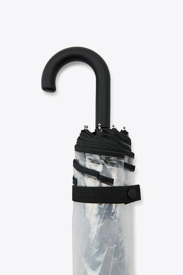 CLEAR FOLDING UMBRELLA - Black by Zara - Image 2