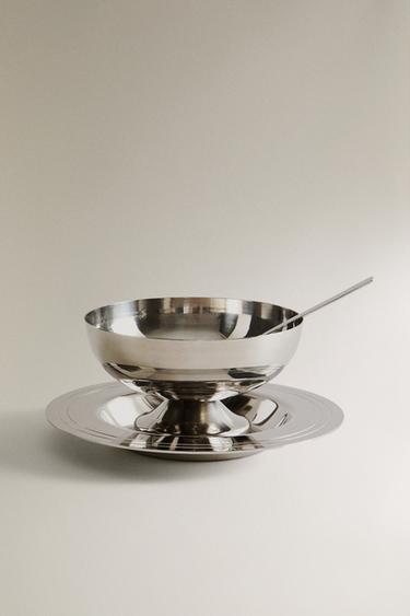 SET DESSERTGLAS METALL GLANZ - Silber von Zara