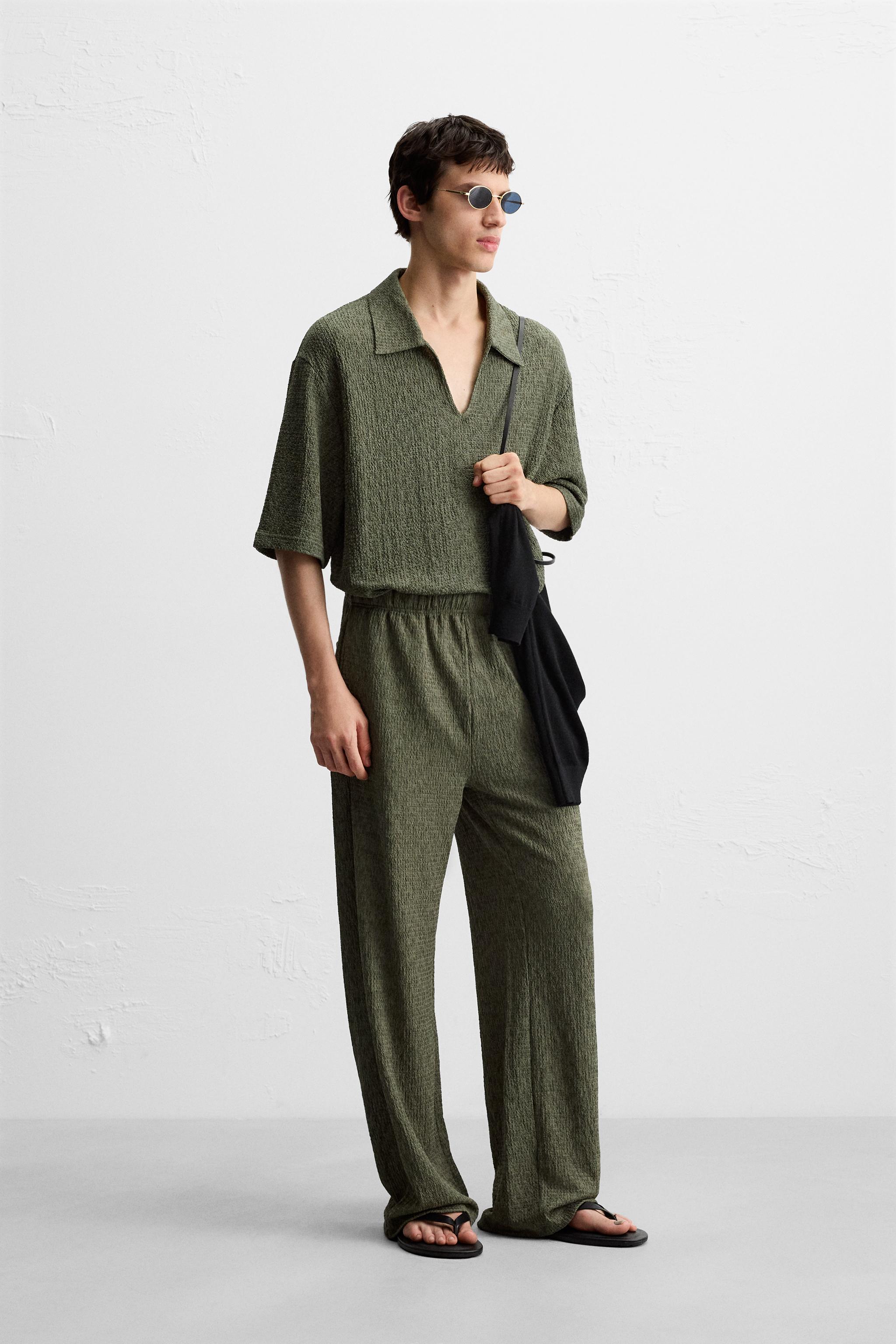 PANTALON STRUCTURÉ À TEXTURE