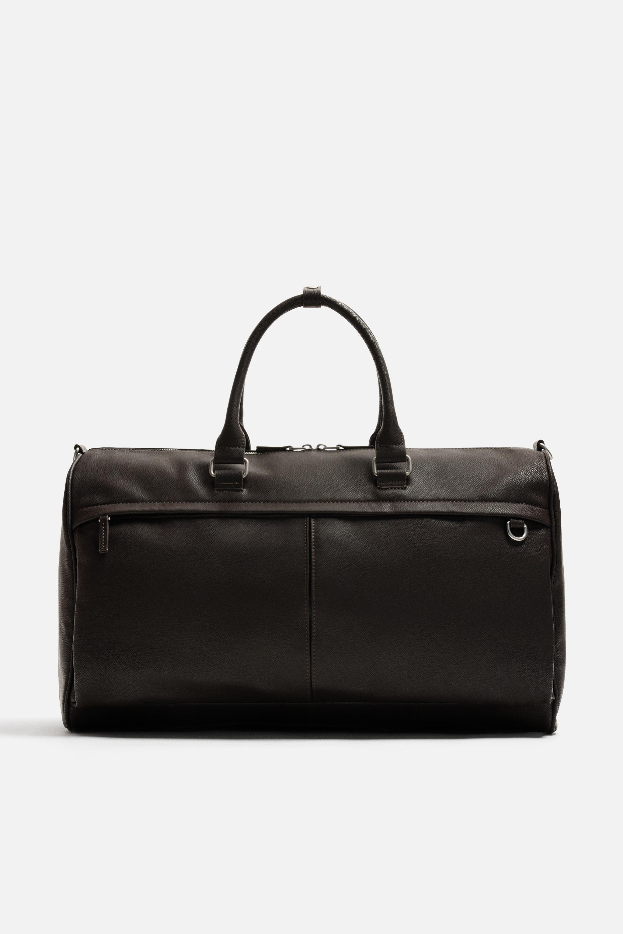 【ZARA】テクスチャード加工 ブリーフケース ZARA】テクスチャード加工ブリーフケース