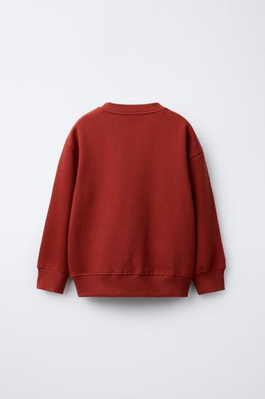 VARSITY PRINT SWEATSHIRT - Terracotta by Zara - Image 1