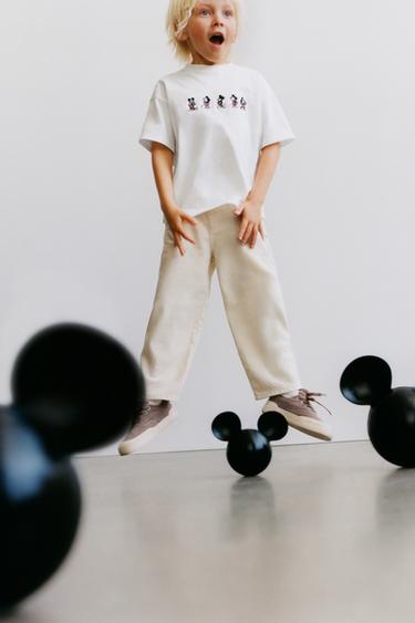 Zara MICKEY MOUSE © DISNEY EMBROIDERED T-SHIRT - White