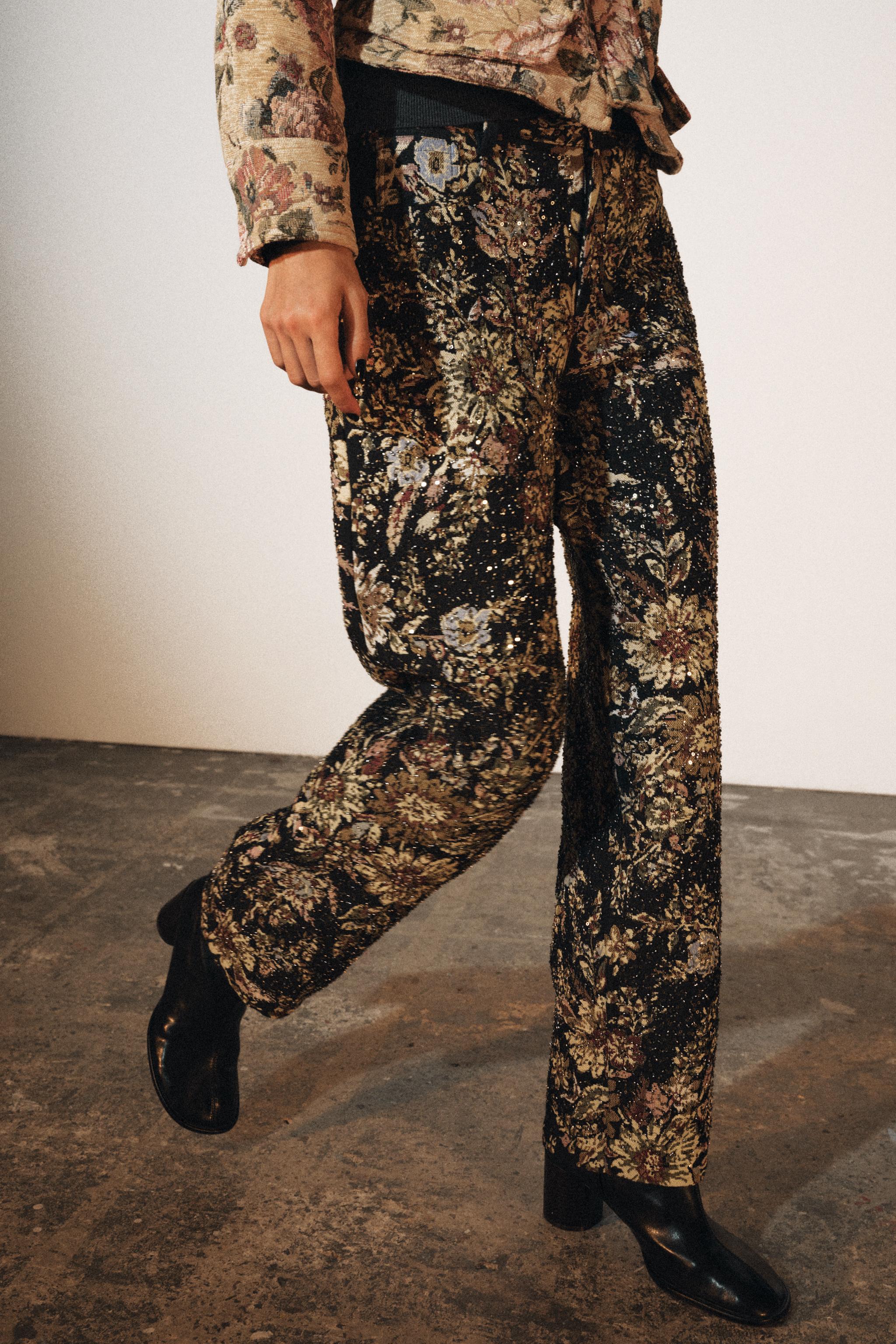 PANTALON FLEURS FANTAISIE ZW COLLECTION