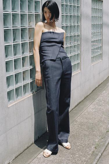 JEANS ZW COLLECTION FLARE ミッドライズブルーZaraのJEANS ZW COLLECTION FLARE ミッドライズ - ブルー 