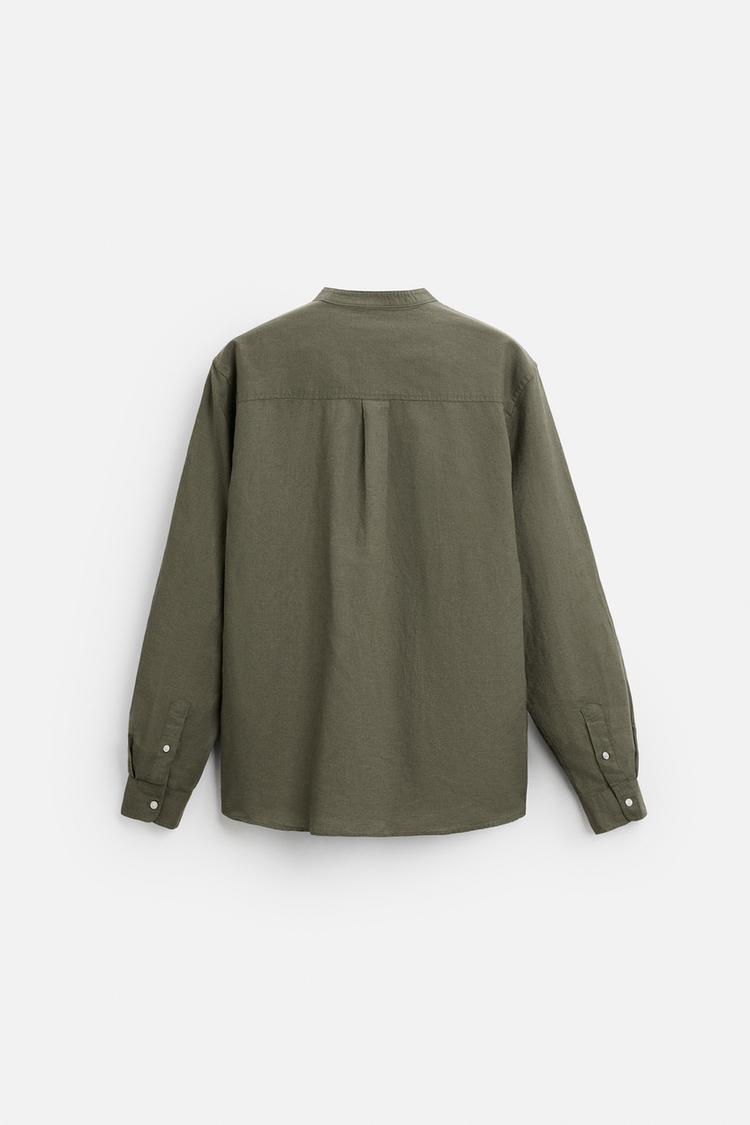 Camisa de lino y algodón de corte relajado 5