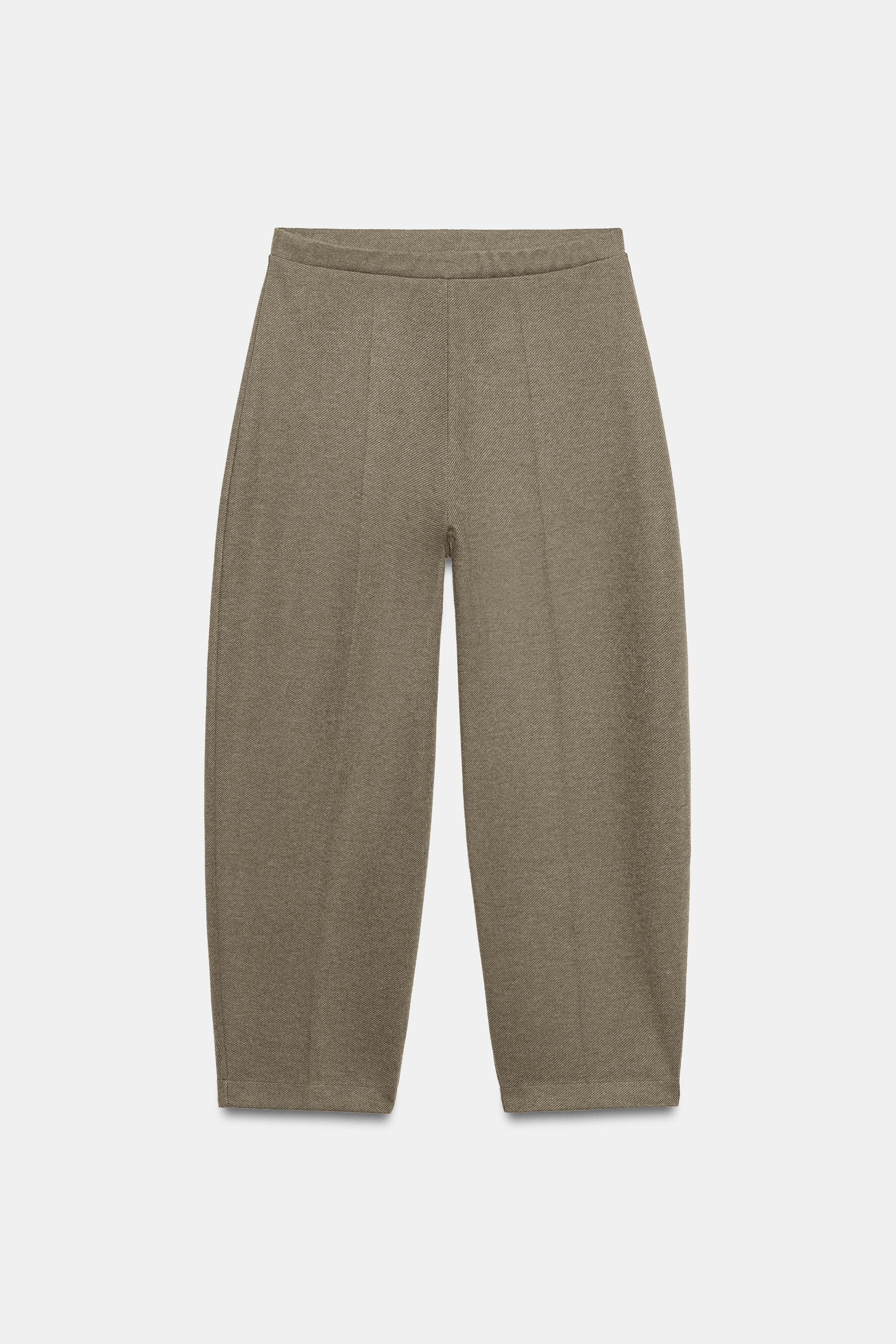 Zara CARROT FIT SOFT PANTOLON görsel 6