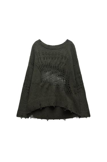 RIPPED OPEN KNIT SWEATER