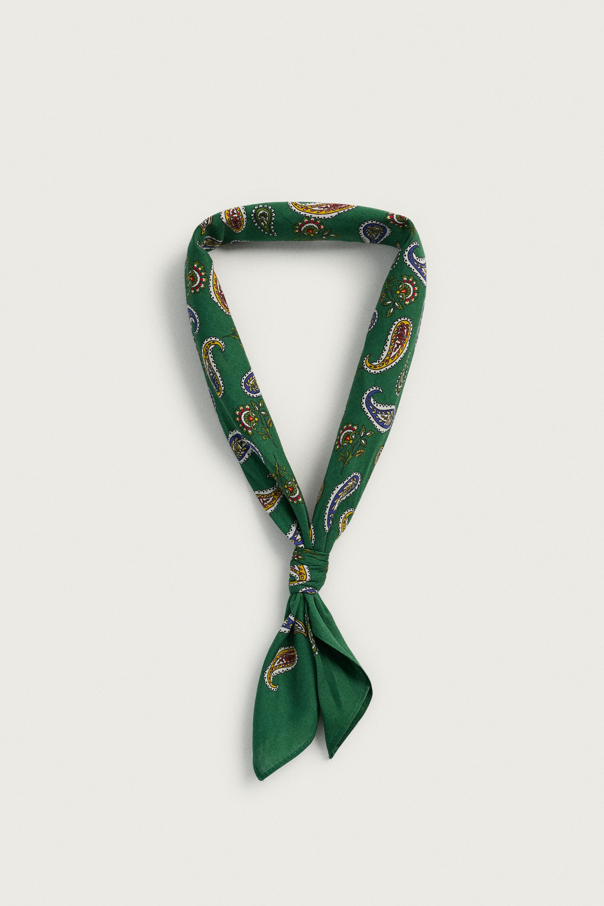 GEOMETRIC PRINT BANDANA — Green