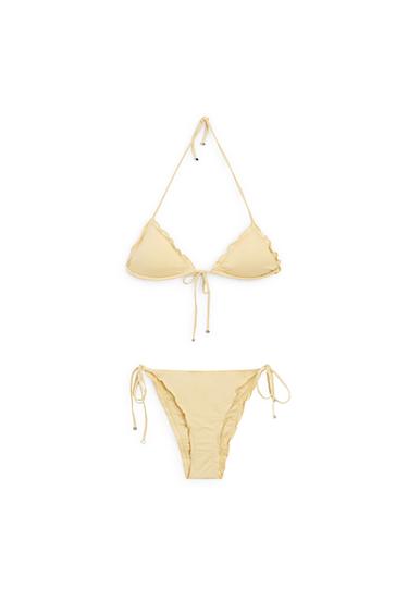 Haut de bikini triangle à volants - 314 de Zara
