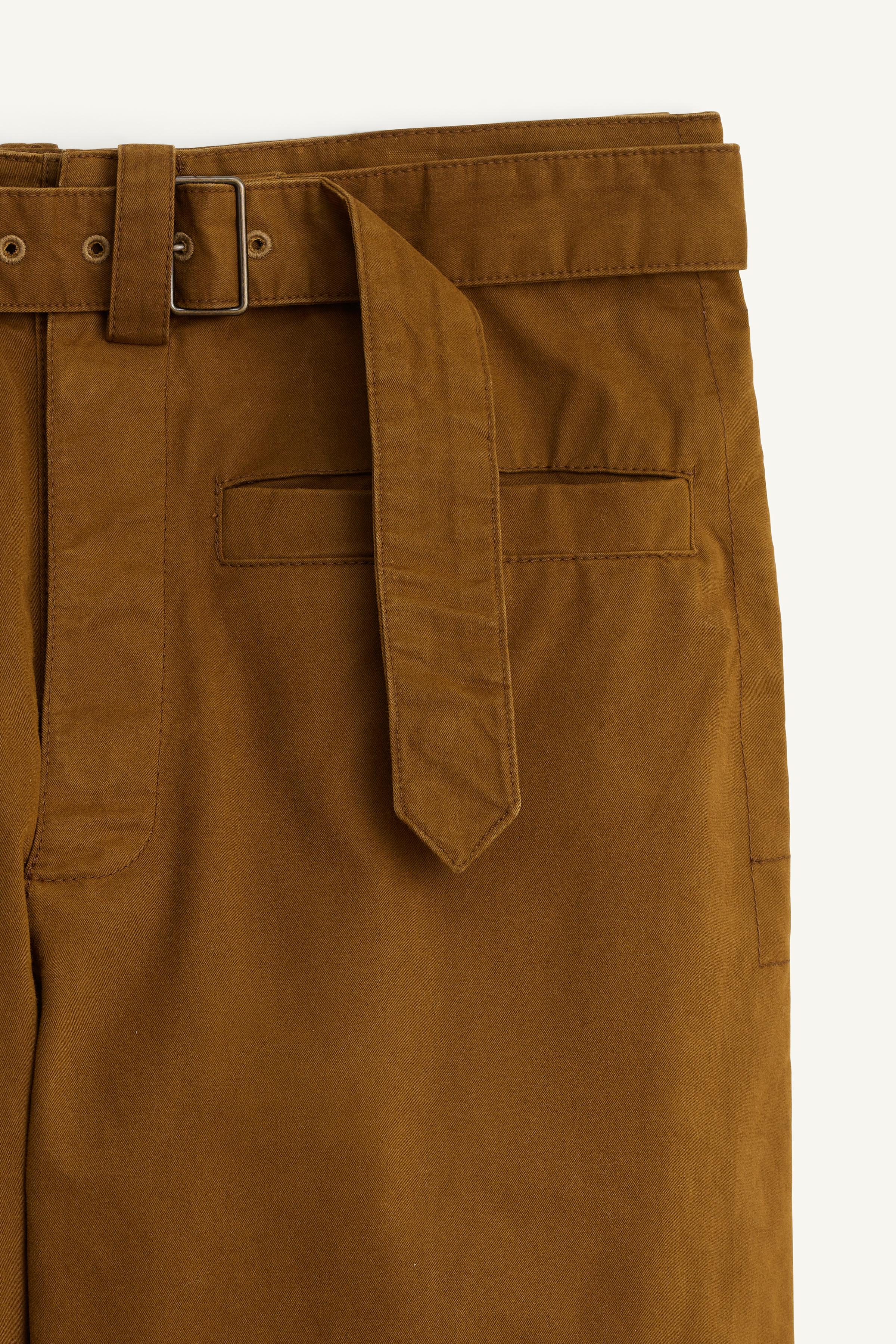 LIMITED EDITION TEXTURED BELTED PANTS