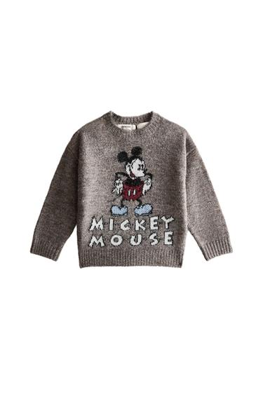 SWEATER TIL BØRN MED MICKEY MOUSE ©DISNEY - taupe brun fra Zara