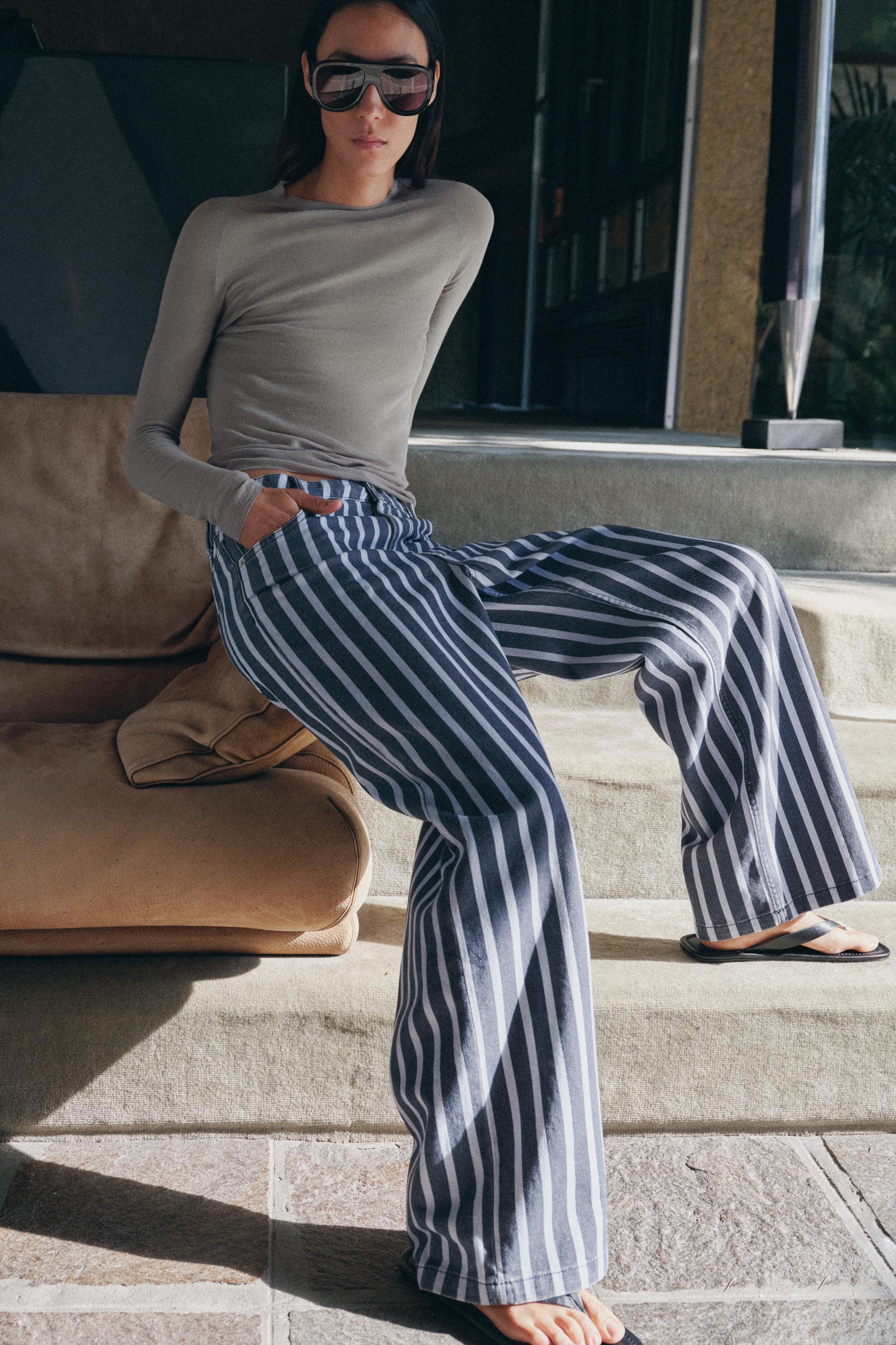 ZW COLLECTION ORTA BEL ÇİZGİLİ LOOSE JEAN