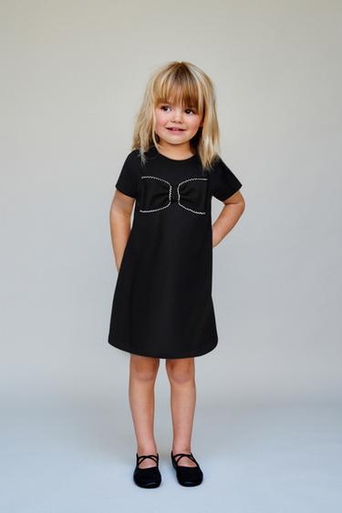 APPLIQUÉ DRESS - Black by Zara