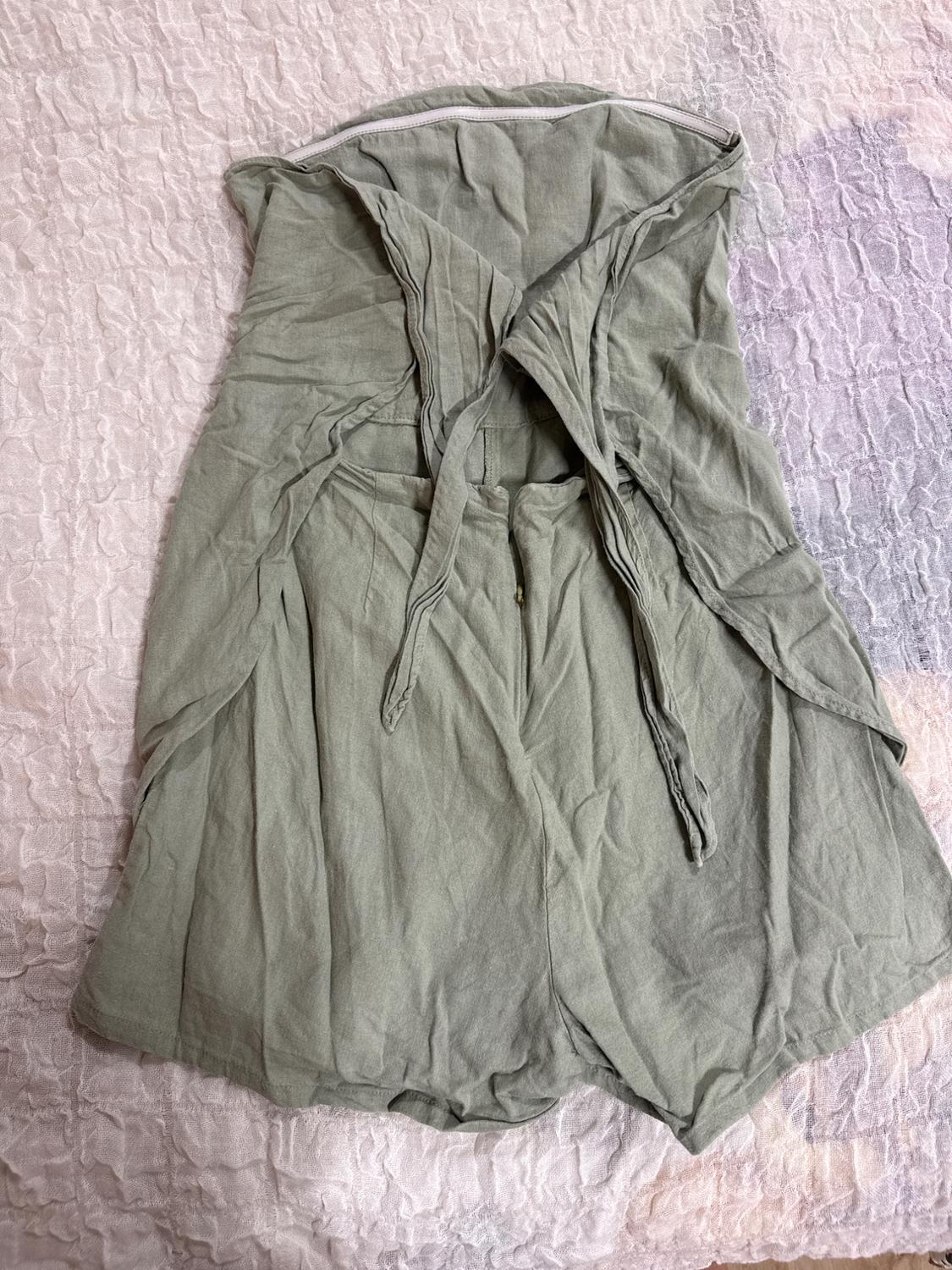 LINEN BLEND PLAYSUIT WITH BACK TIE - Image 4