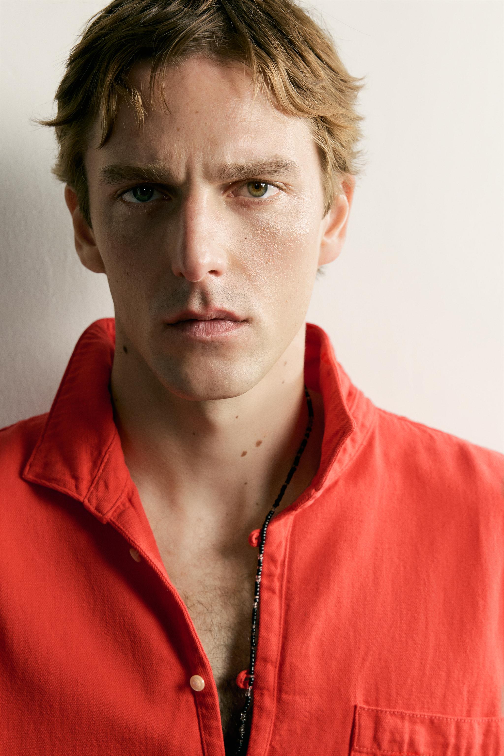 Мужские рубашки Zara RELAXED FIT POLO SHIRT — фото 5