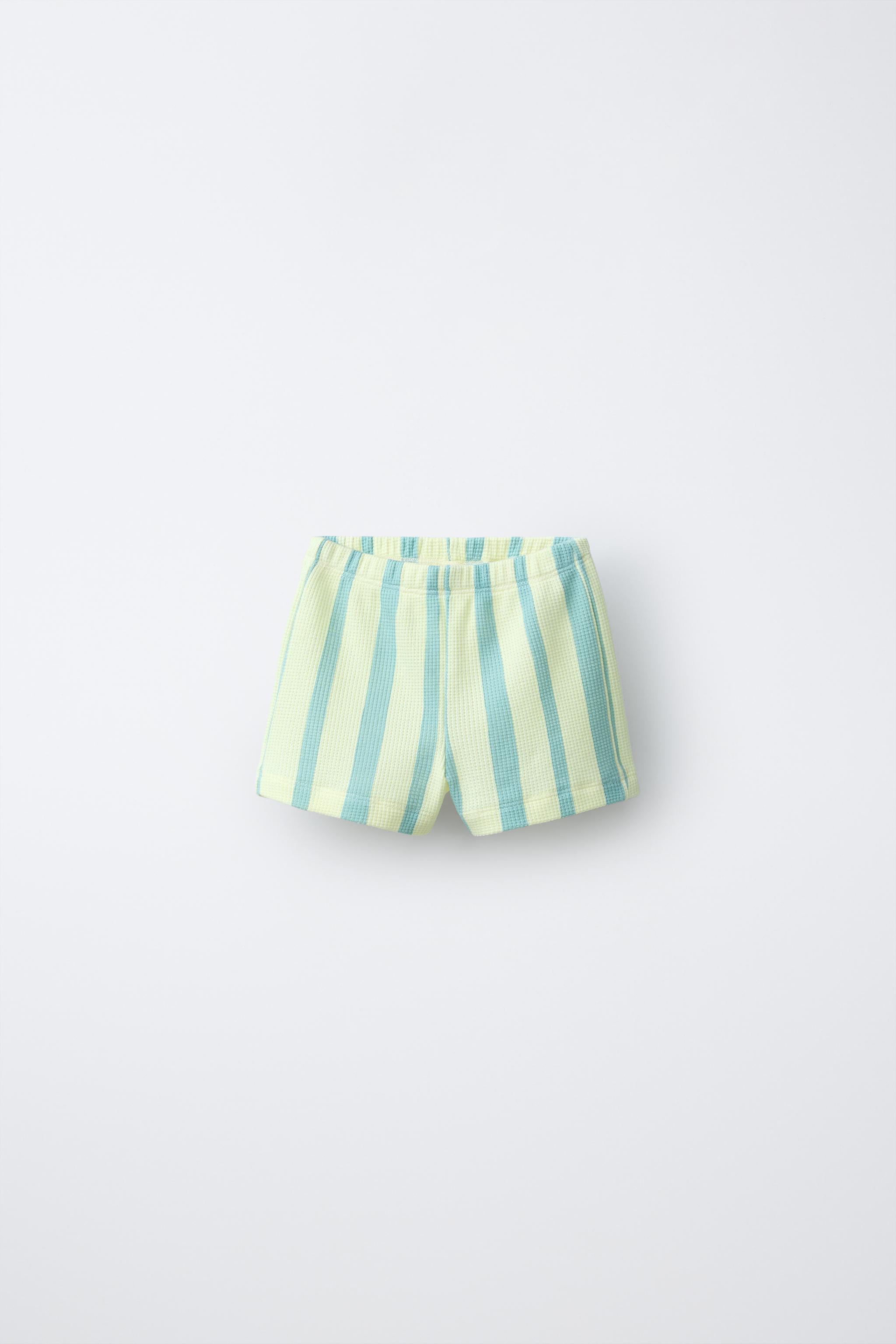 WAFFLE STRIPED SHORTS - Vanilla | ZARA United States