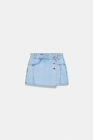 Z1975 WRAP DENIM SKORT - Light blue by Zara - Image 5