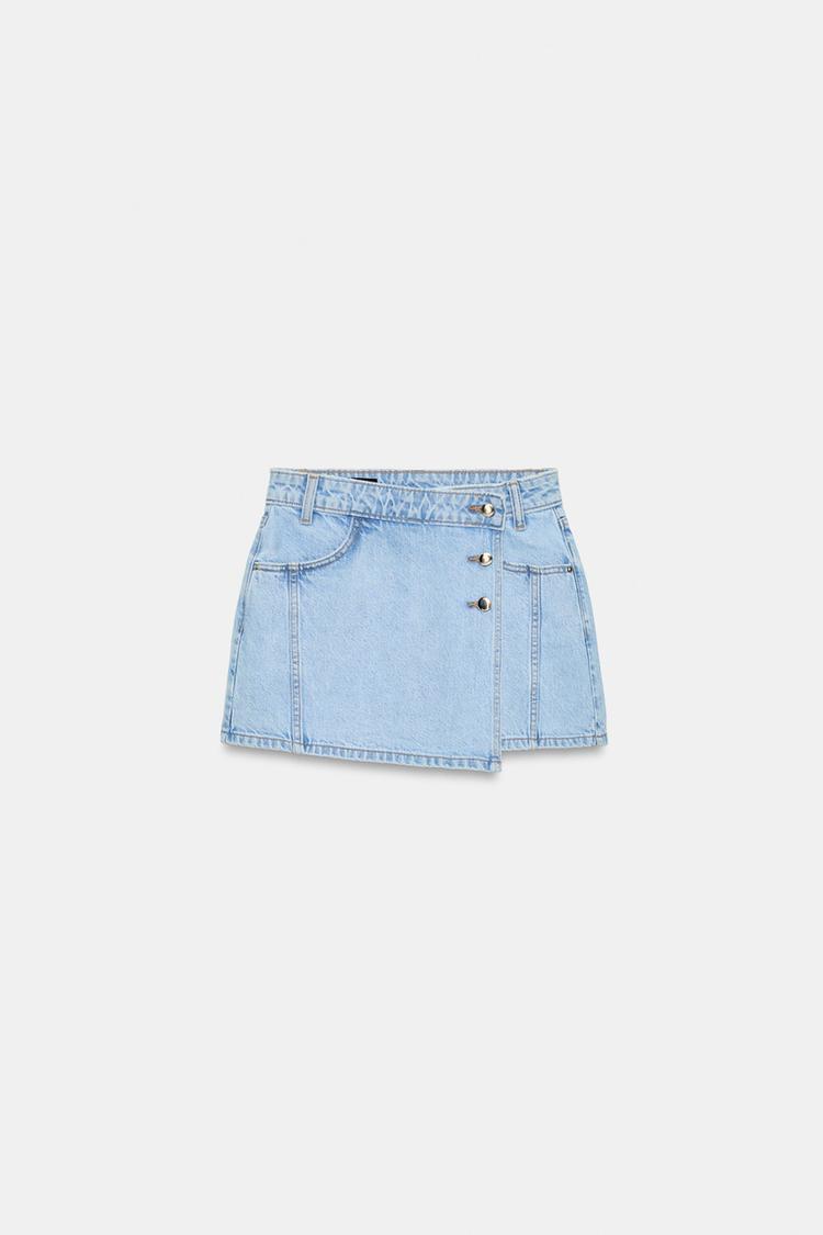 FALDA PANTALÓN DE MEZCLILLA ENVOLVENTE Z1975 6