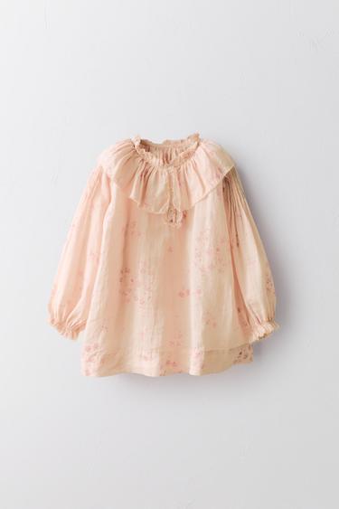 LIMITED EDITION 100% RAMIE FLORAL DRESS - Pinks by Zara