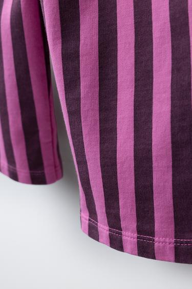 STRIPED PLUSH CULOTTES - Bubble gum by Zara - Image 3