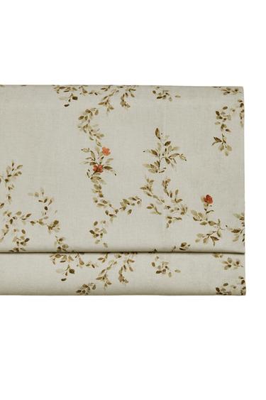Zara LEAF PRINT FLAT SHEET - Sea green