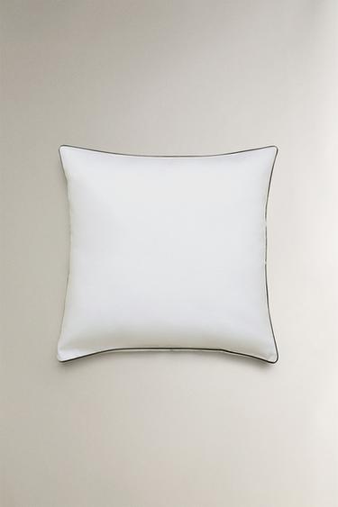 SATEEN PILLOWCASE WITH PIPING - Black by Zara - Image 1