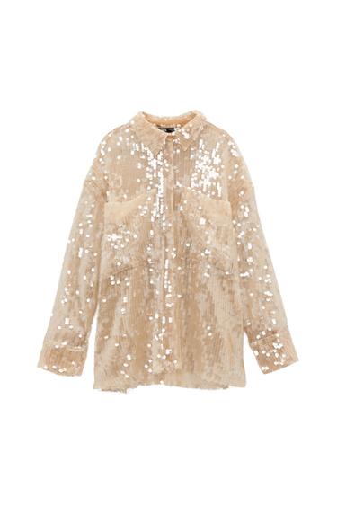 OVERSIZED SEQUIN SHIRT