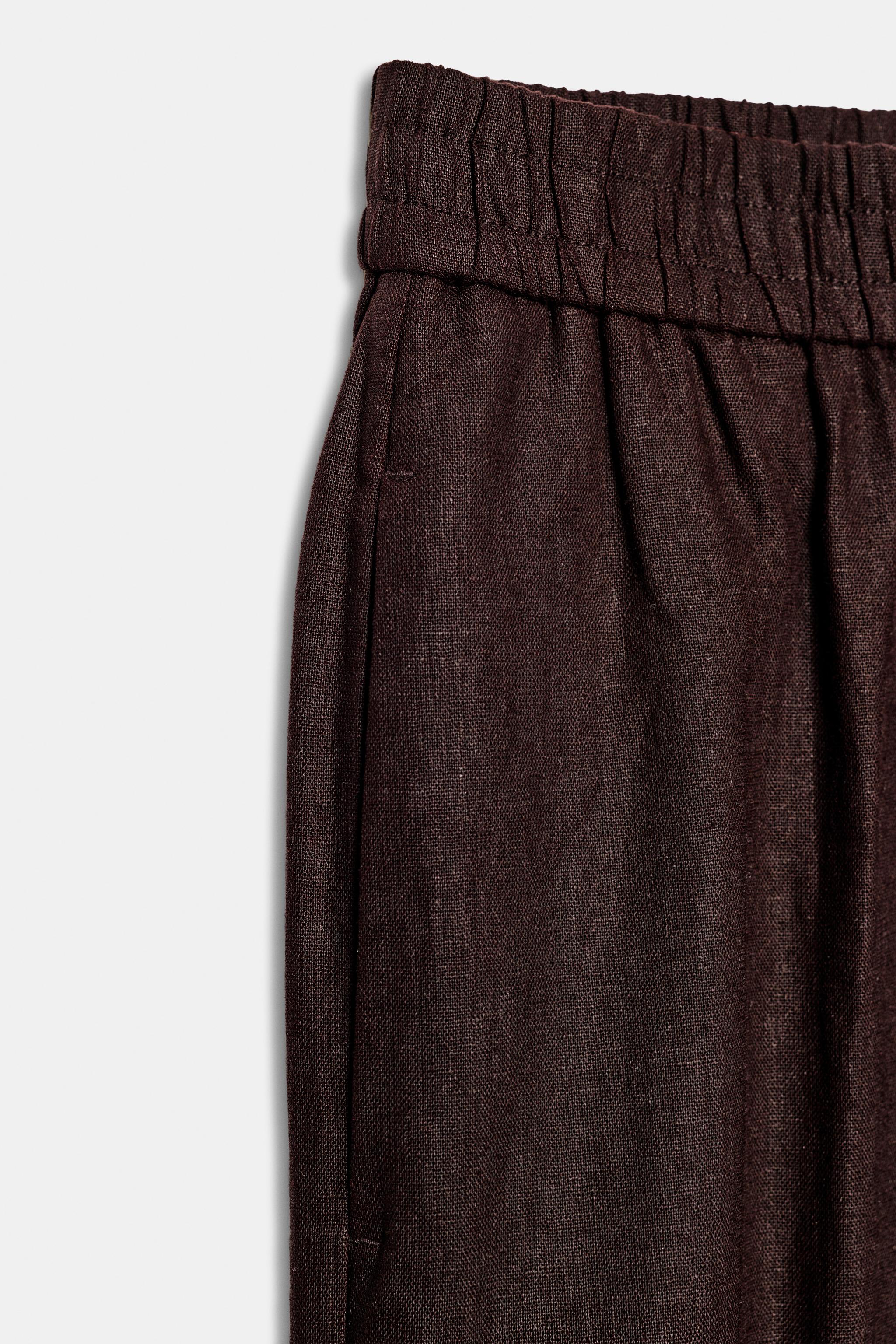 LINEN STRAIGHT LEG PANTS