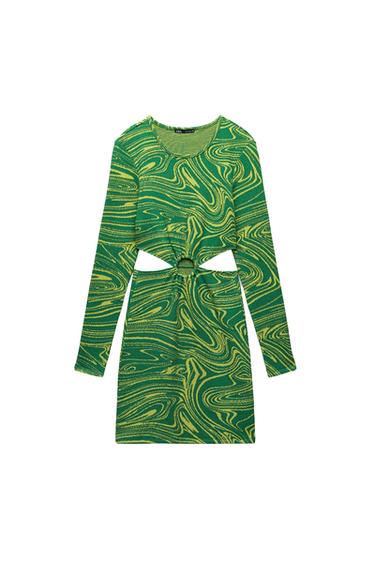 CUT-OUT JACQUARD DRESS