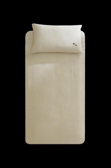 FUNDA NÓRDICA INFANTIL GASA RAYAS - Verde de Zara - Imagen 0