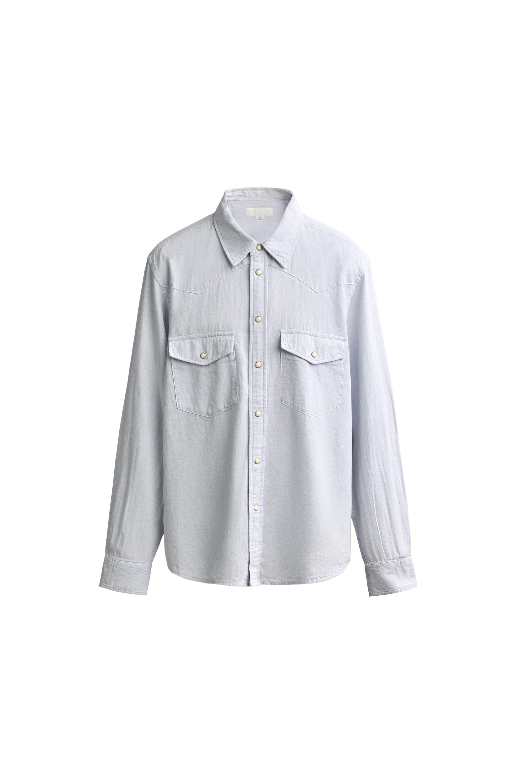 CAMISA WESTERN REGULAR FIT ALGODÓN - LINO