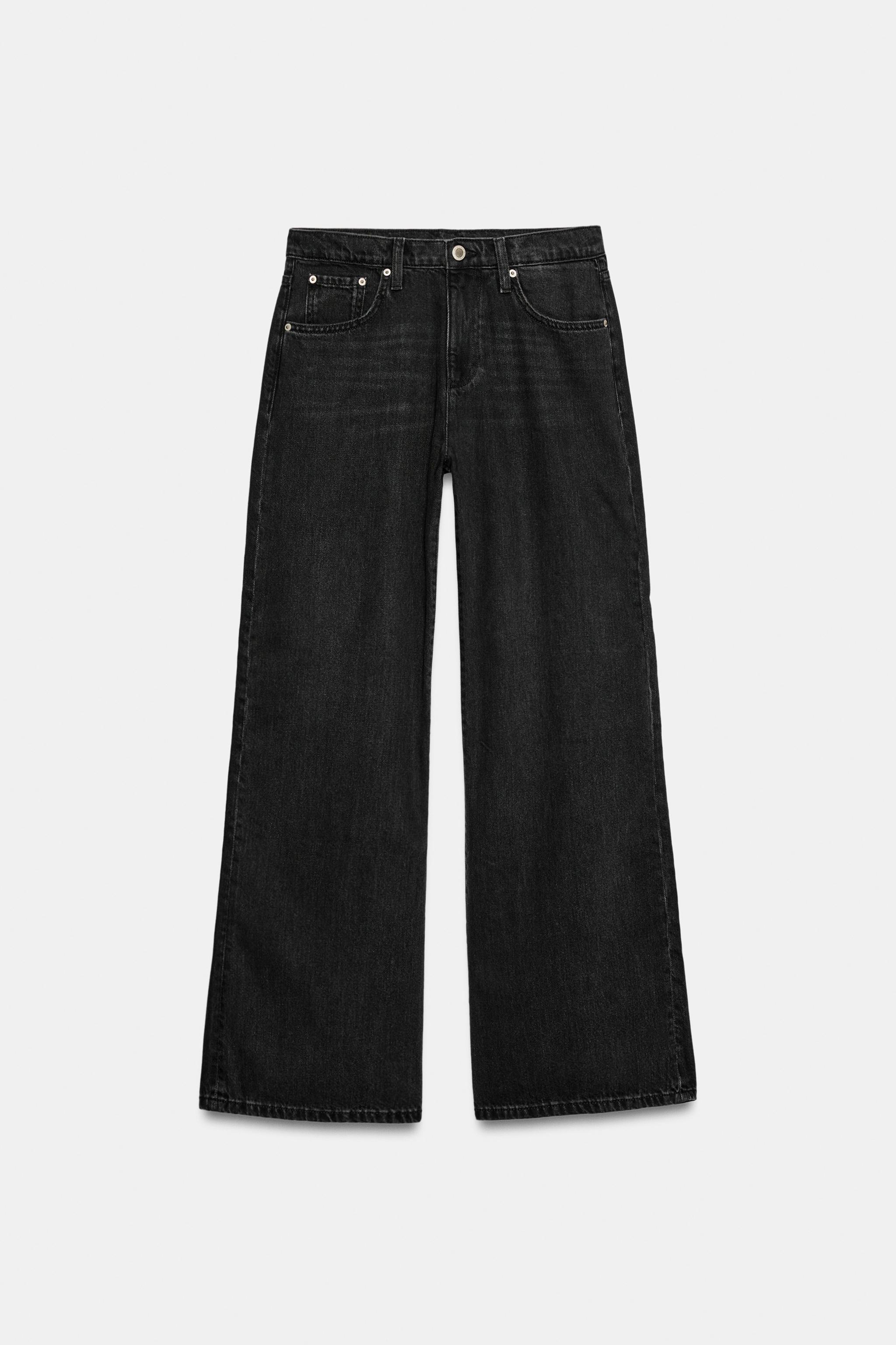 ZW COLLECTION LOW-RISE WIDE-LEG JEANS