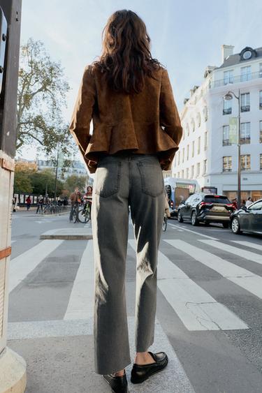 JEAN Z.02 STRAIGHT ANKLE TAILLE HAUTE - Gris de Zara - Image 4
