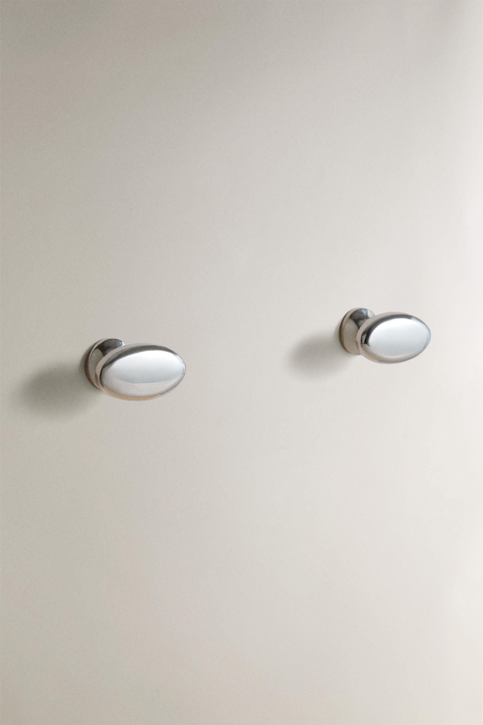 PACK OF OVAL METAL KNOBS (PACK OF 2)