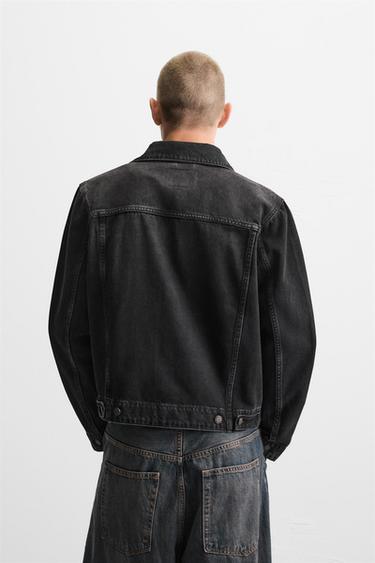 VESTE EN DENIM BASIQUE - Noir de Zara - Image 2