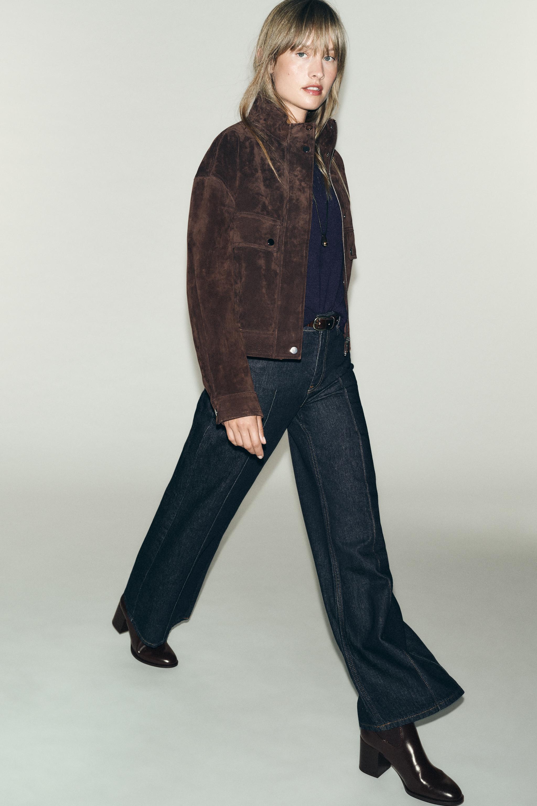 FABRIC SHAFT HEELED ANKLE BOOTS - Brown | ZARA United States