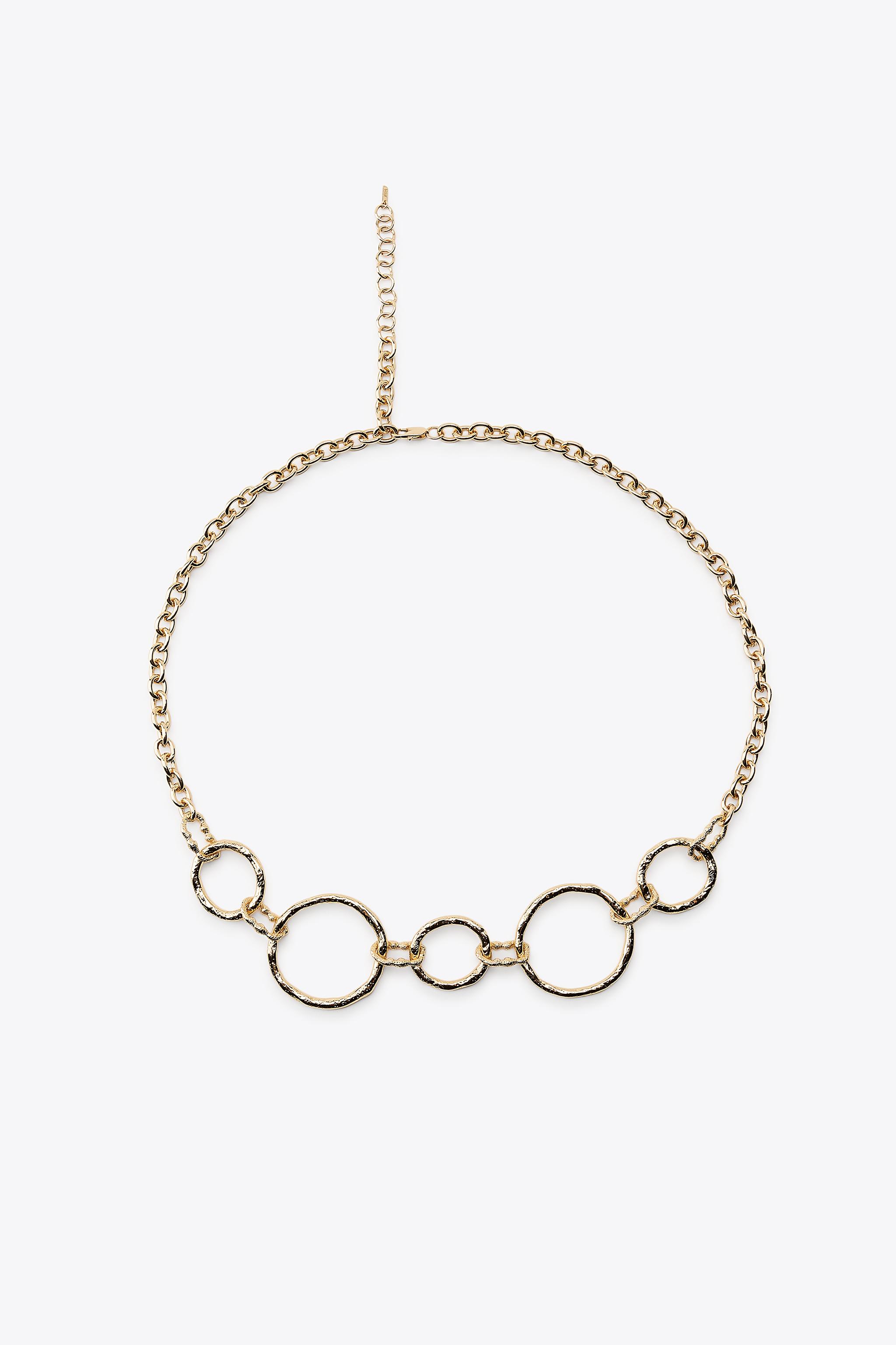 【ZARA】円形パーツベルト ゴールド | 4548/102/303 CIRCULAR PIECE BELT - Golden | ZARA United States
